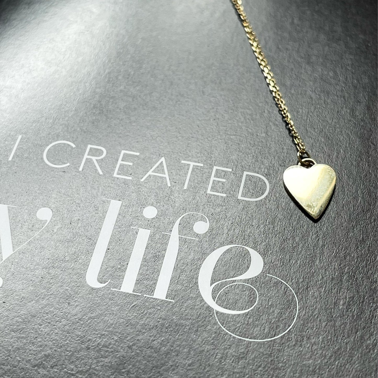 10K Gold Plain Elongated Heart Necklace
