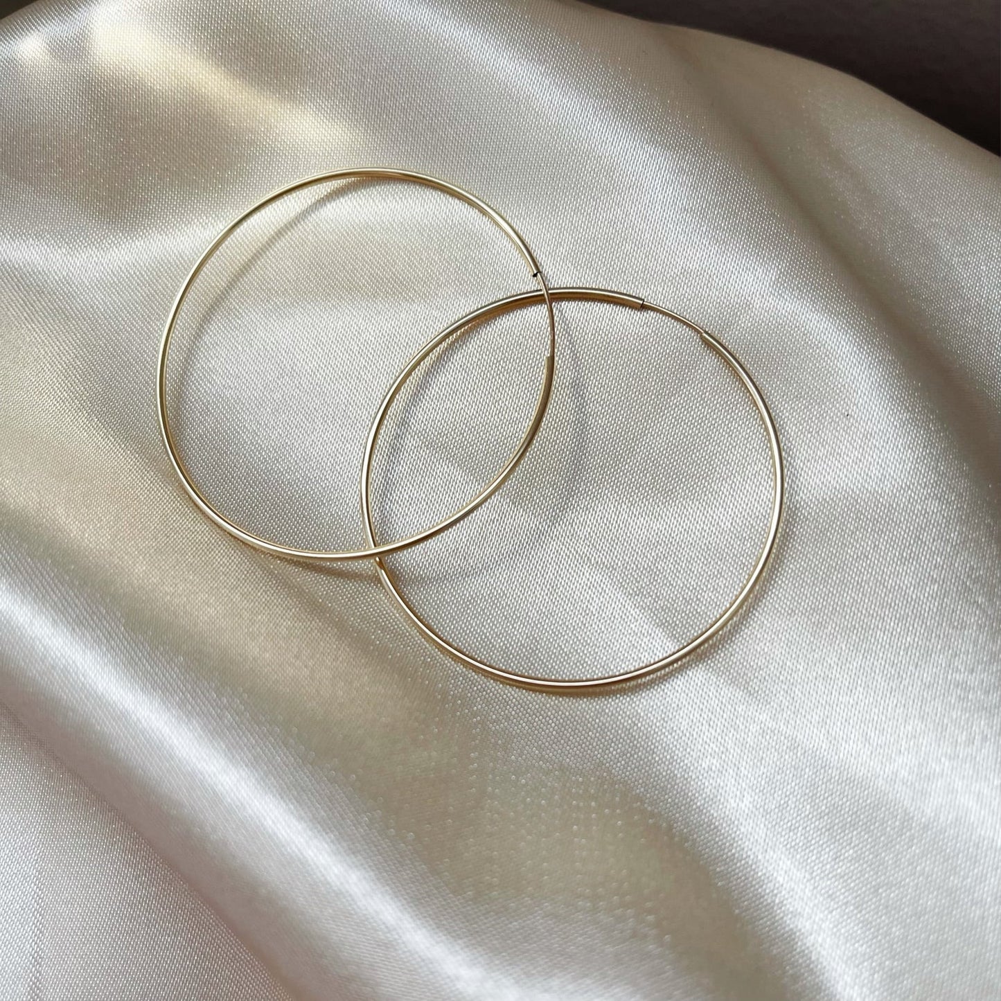 14KGF Endless Hoop Earrings