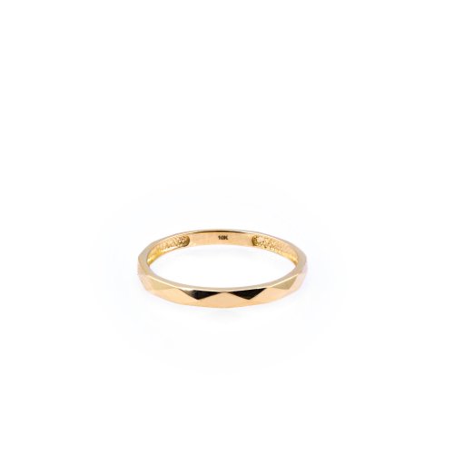 10K Yellow Gold Hammered Ring