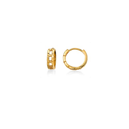 10K Yellow Gold Demi-Chain Link Huggie