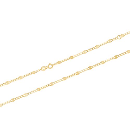 10K Yellow Gold Fancy Tiny Figaro Bracelet