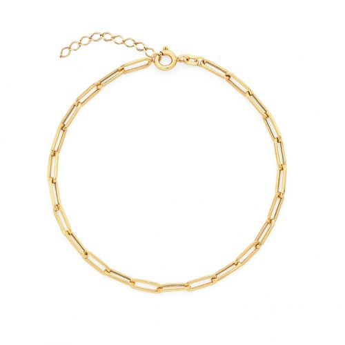 10K Yellow Gold Paperclip Bracelet