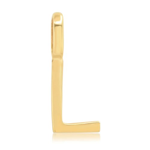 10K Yellow Gold Plain Alphabet Pendants