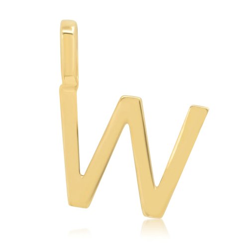 10K Yellow Gold Plain Alphabet Pendants