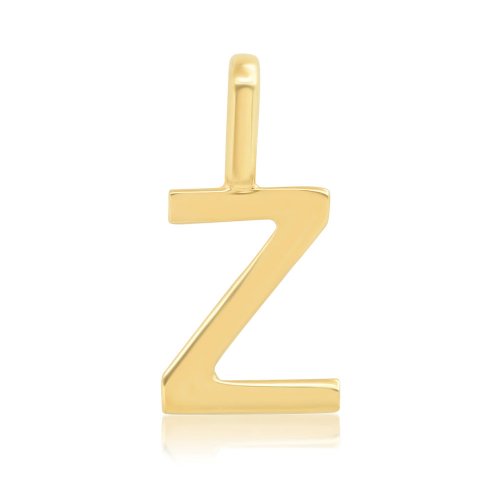 10K Yellow Gold Plain Alphabet Pendants