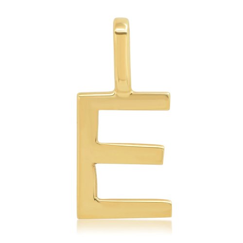 10K Yellow Gold Plain Alphabet Pendants