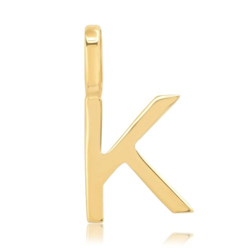 10K Yellow Gold Plain Alphabet Pendants