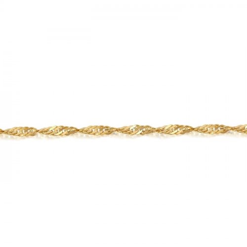 10K Yellow Gold Singapore Chain Bracelet