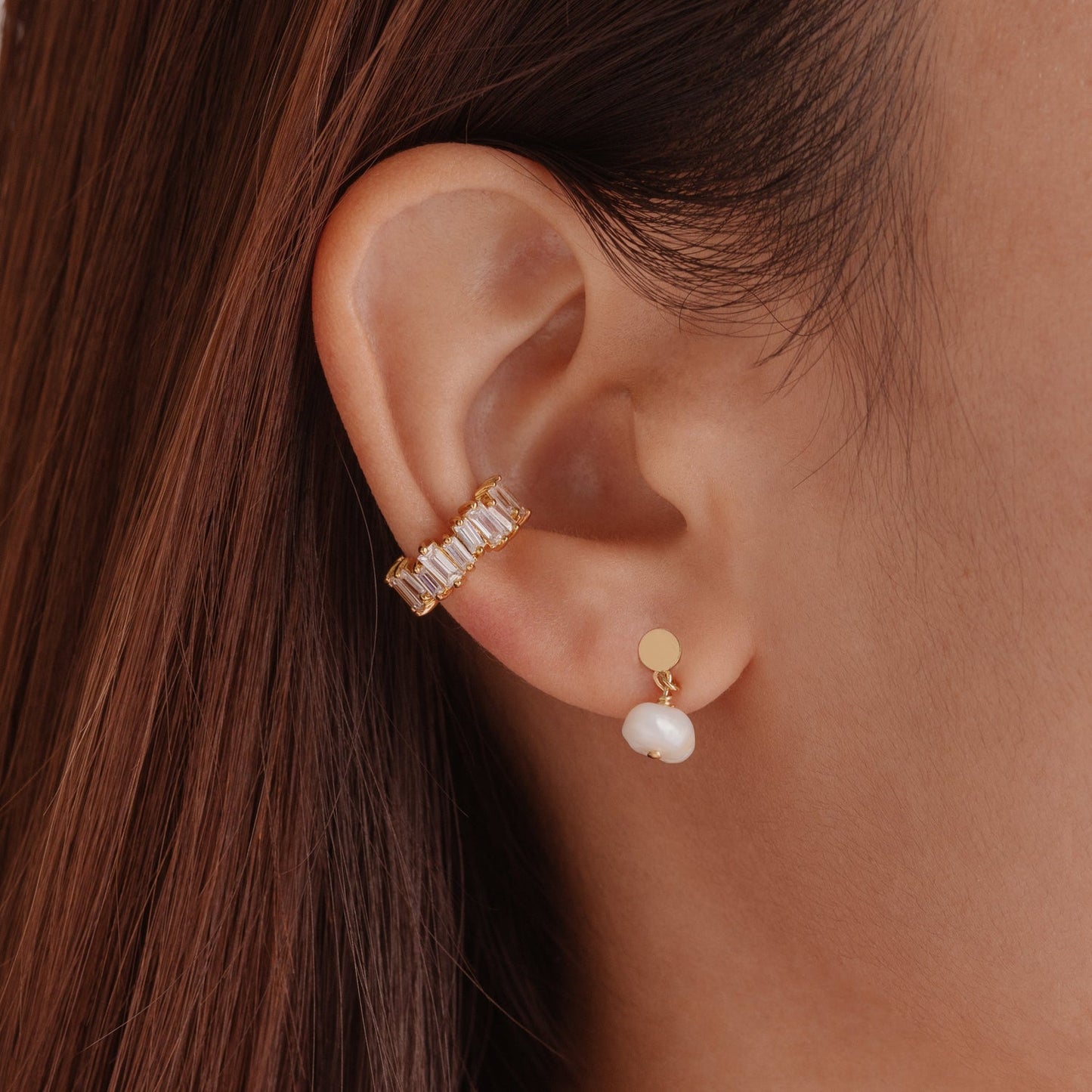 Embellished Baguette Ear Cuff