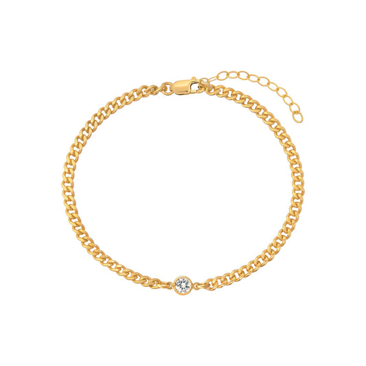 Curb Chain Bezel Bracelet