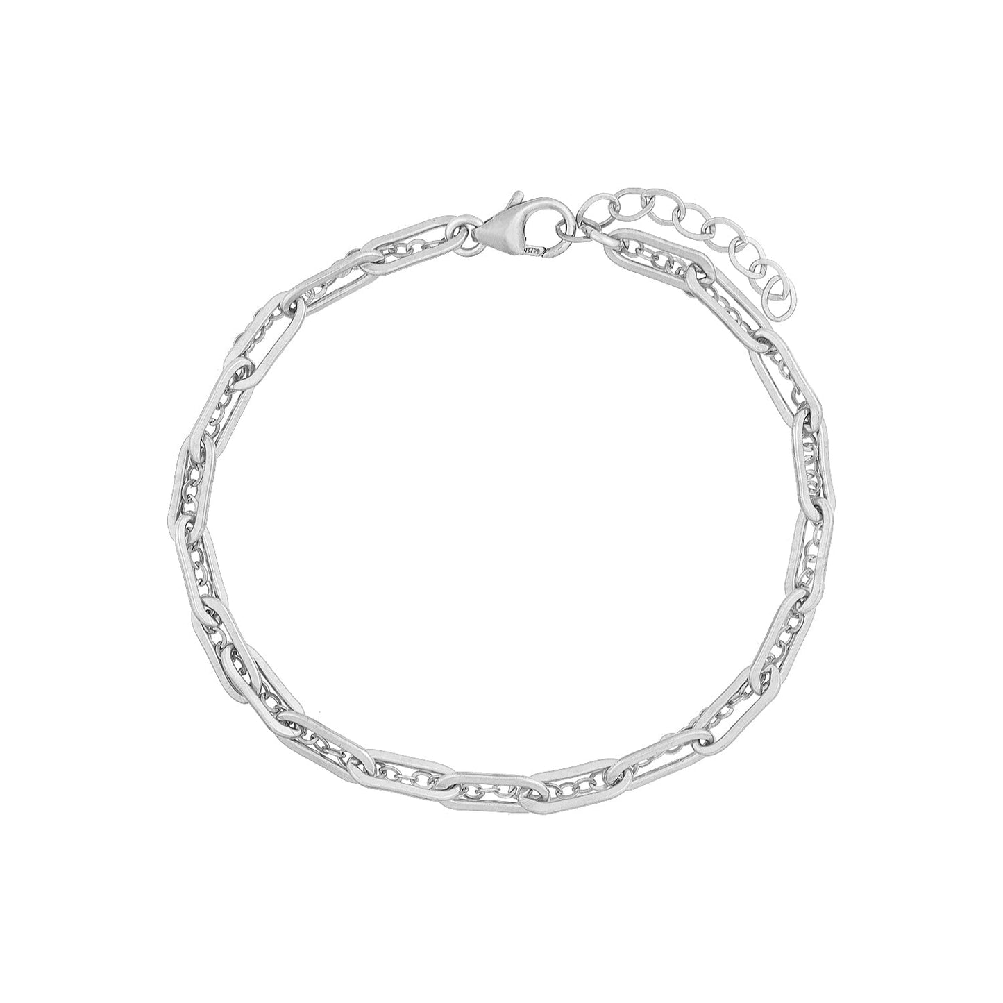 Paperclip Double Chain Bracelet