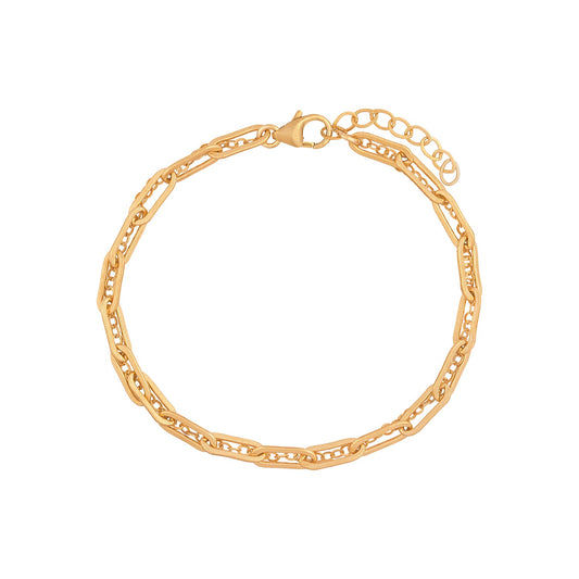 Paperclip Double Chain Bracelet