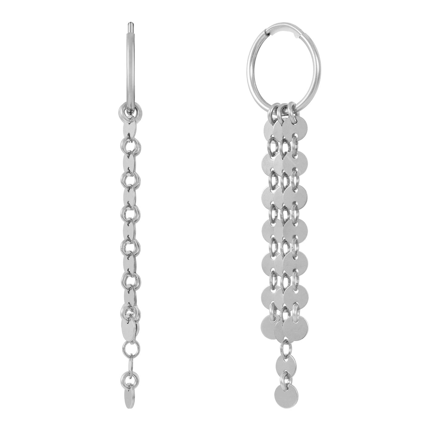 Itty Bitty Disc Chandelier Earrings