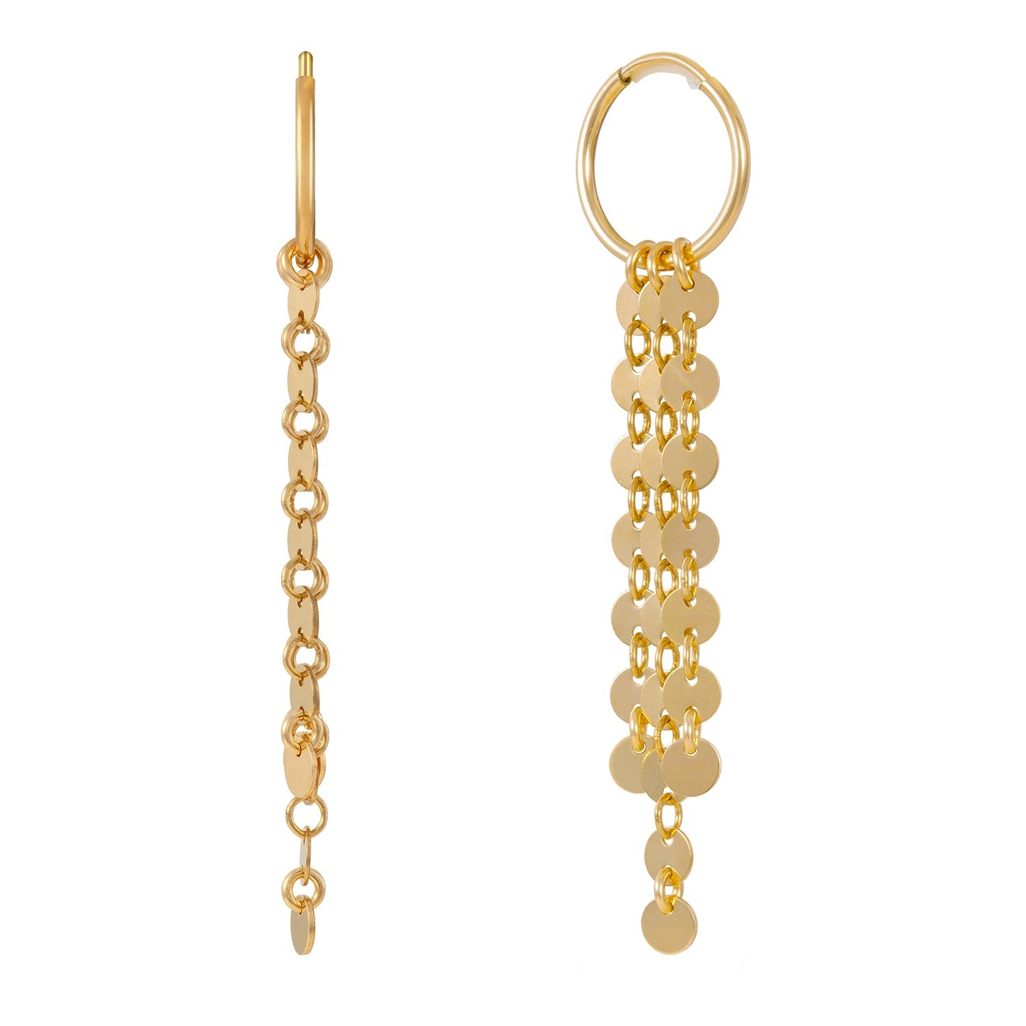 Itty Bitty Disc Chandelier Earrings