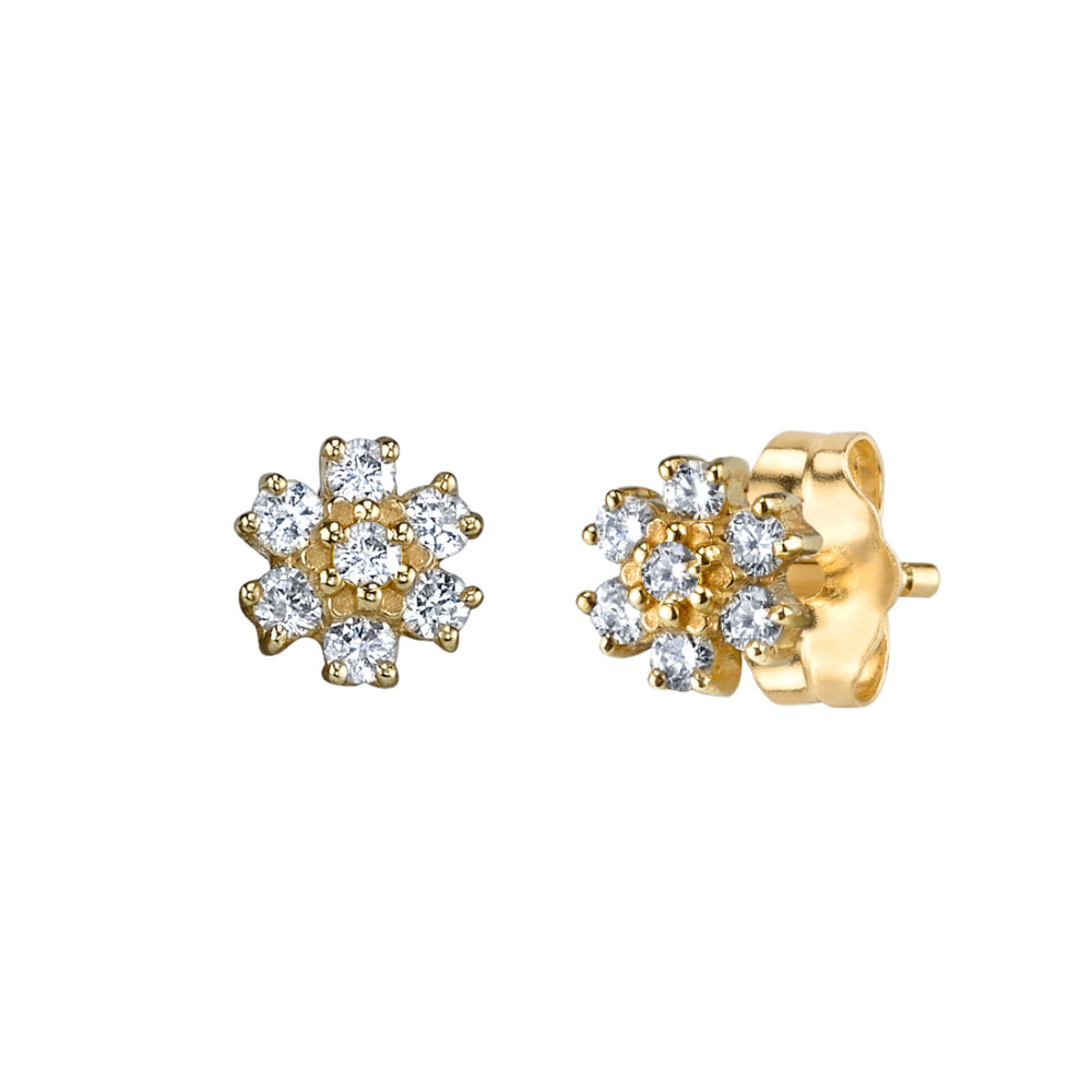 Sparkle Flower Stud Earrings