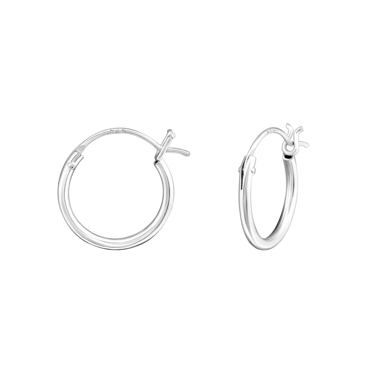 Sterling silver Euro Hoop earrings