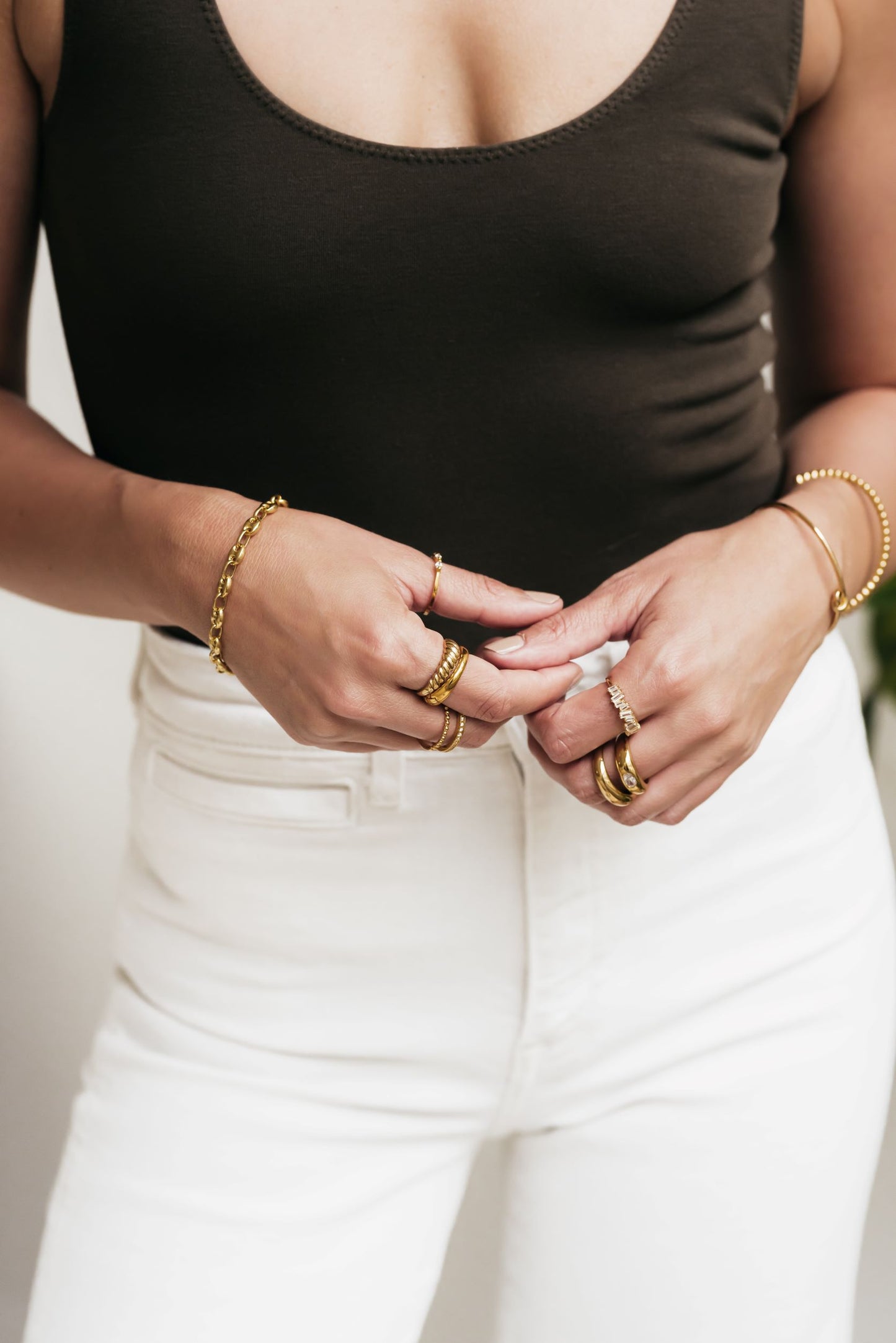 Croissant Dome Ring Gold