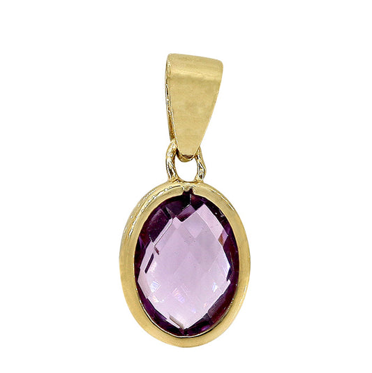 10K Yellow Gold Gemstone Pendant