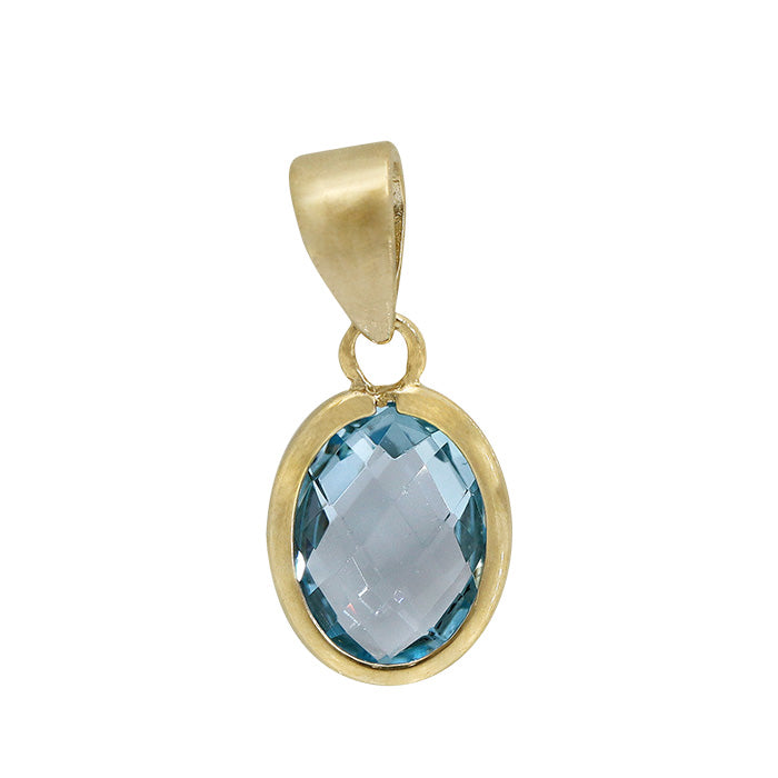 10K Yellow Gold Gemstone Pendant