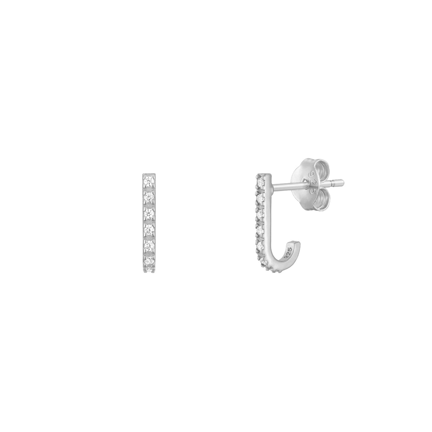 Pave Hook Suspender Earrings