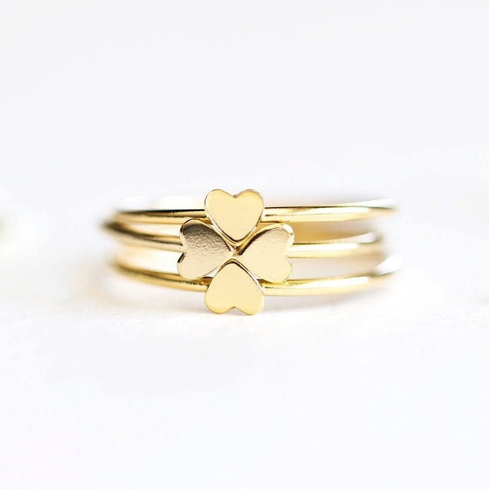 Love Double Heart Stacking Ring