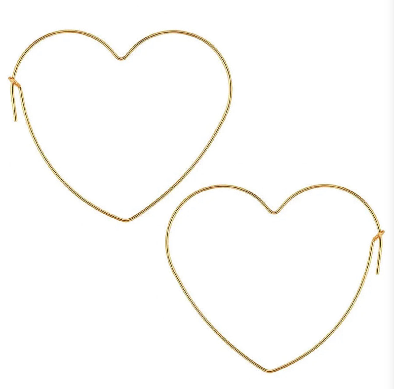 Sleek Big Heart Hoop Earrings