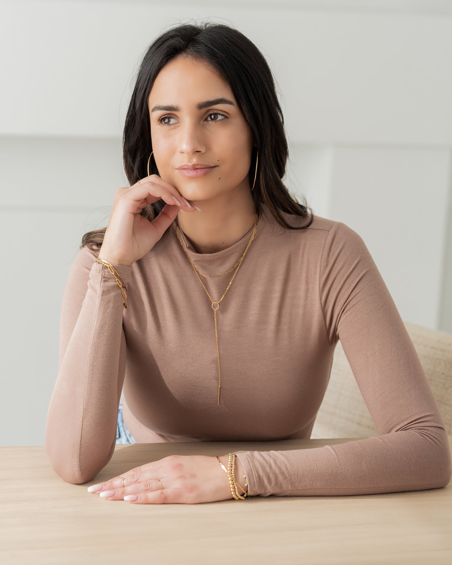 Circle Lariat Necklace