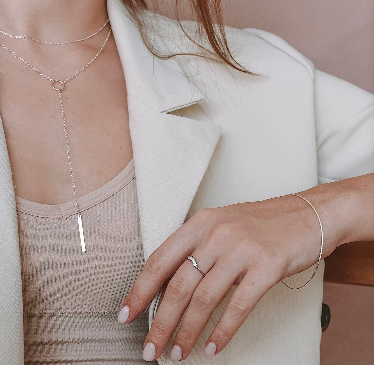 Circle Lariat Necklace