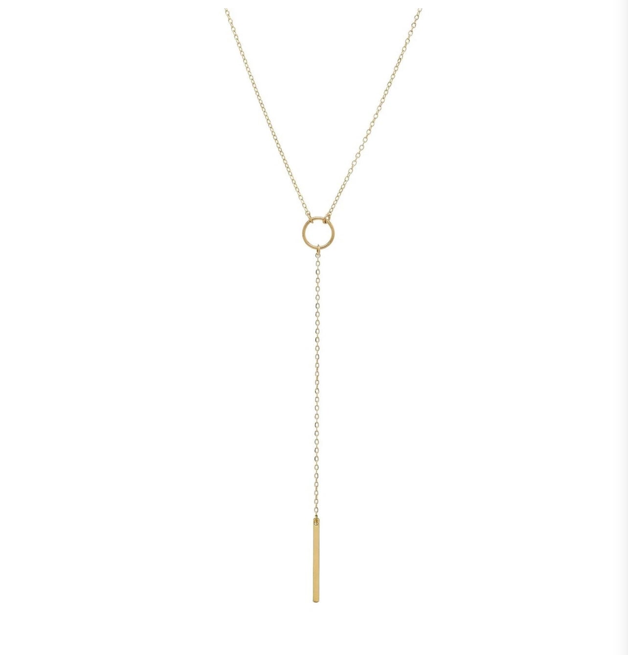 Circle Lariat Necklace