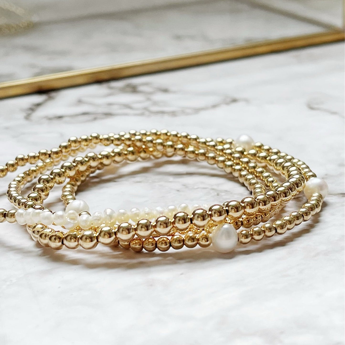 14KGF Stacking Bracelets