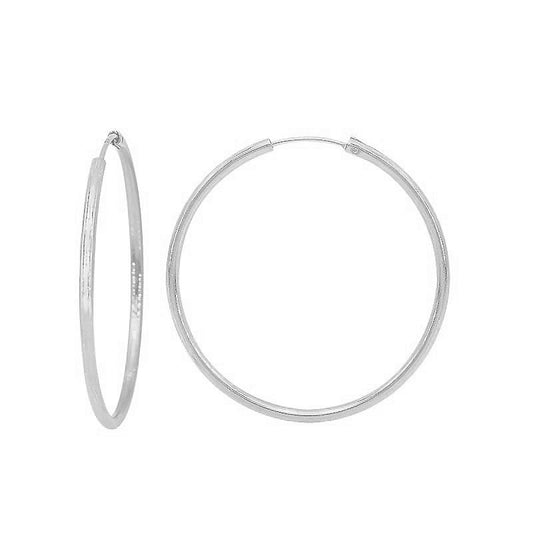 Endless Hoop Earrings Sterling Silver