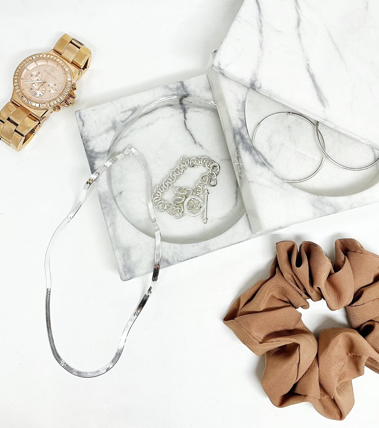 Sterling silver 3.5mm herringbone chain necklace