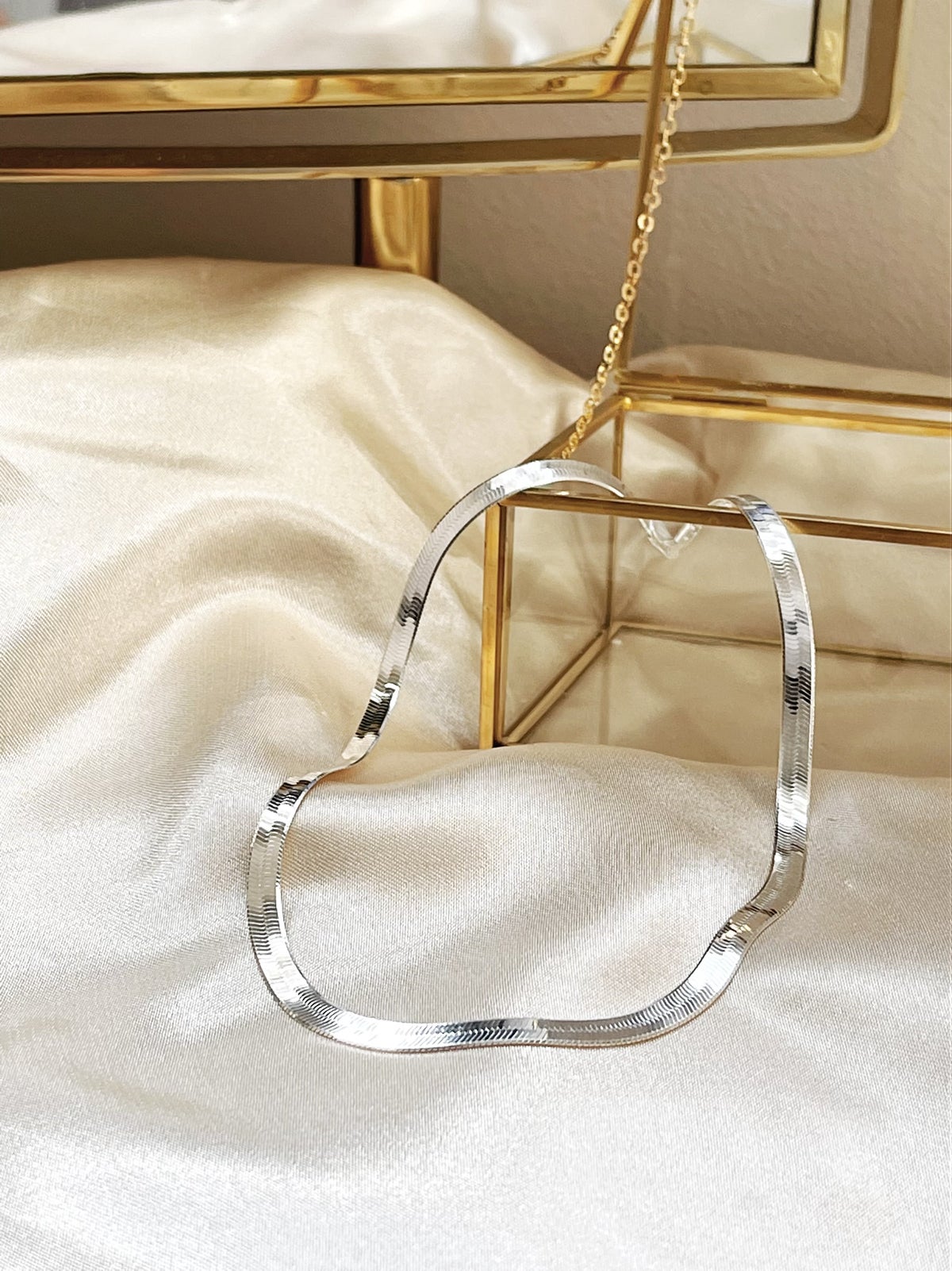 Sterling silver 5mm  herringbone chain