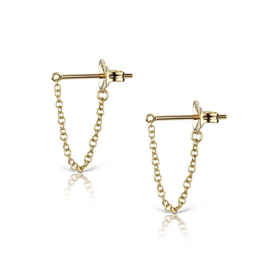 Wrap Chain Stud Earrings